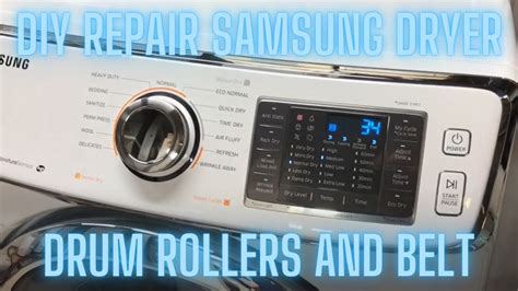 Diy Fix Your Samsung Dryer Drum Roller Wheels Belt And Idler Pulley Replacement Youtube