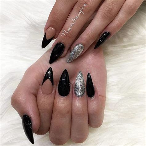 33 Black Glitter Nails Designs That Are More Glam Than Goth Black