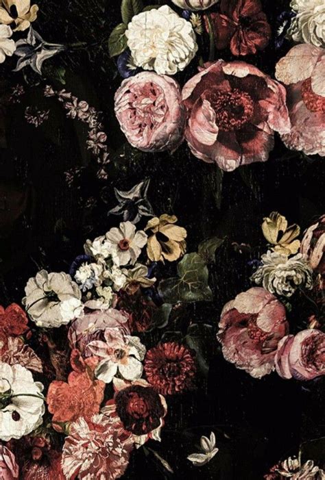 Pin By Heatherlte On Wallpapers Vintage Floral Backgrounds Black