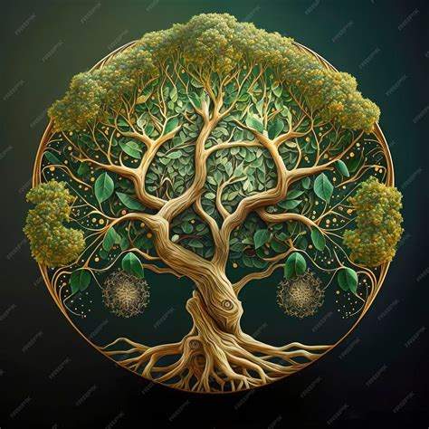 Premium Photo | Viking triskel, tree of life, symbol of nature and