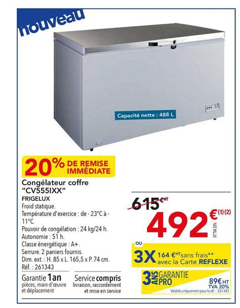 Promo Cong Lateur Coffre Cv Ixx Frigelux De Remise Imm Diate Chez