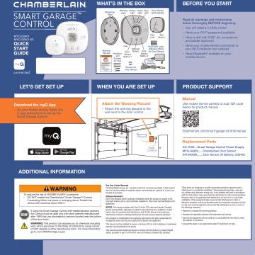 CHAMBERLAIN Smart Garage Control User Guide | Manualzz