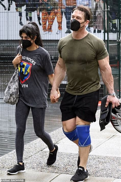 John Cena Embraces His Wife Shay Shariatzadeh While Leaving Vancouver