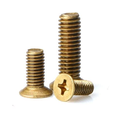 Flat Head Brass Screws Phillips Drive Wkooa