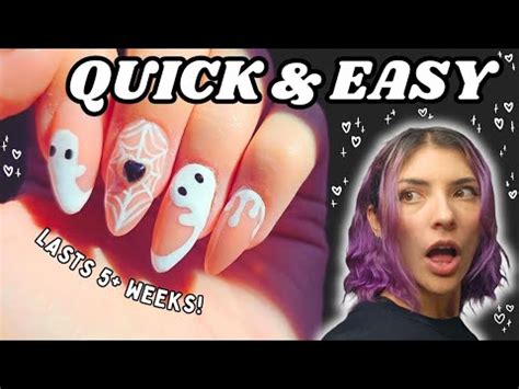 SPOOKY GEL X Nail Tutorial Nude Full Cover Tips STEP BY STEP