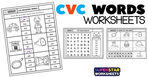 Cvc Words Lists And Printable Free Activities For Teaching