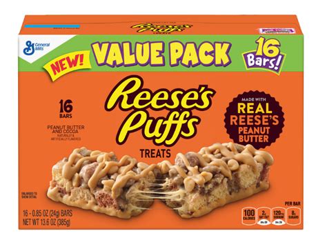 Reeses Puffs Treat Bars 16ct Usafoods