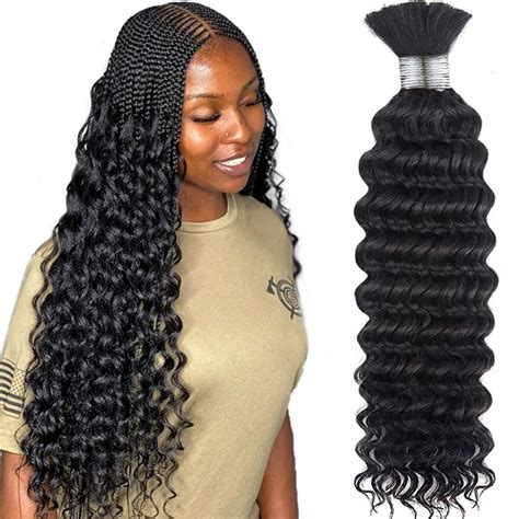 Amazon Amella Bulk Human Hair For Braiding Inch Deep Wave Human