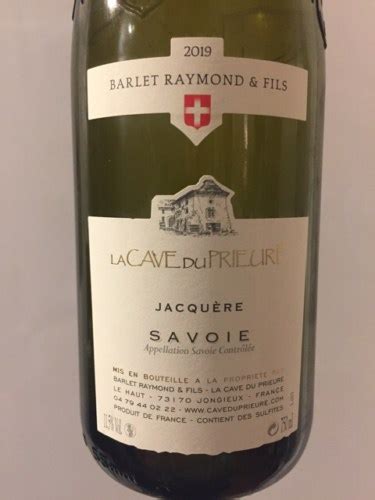 2019 La Cave du Prieure Raymond Barlet Fils Jacquère Vivino US