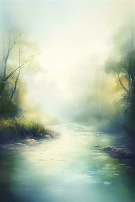 A Serene Watercolor Landscape in Delicate Pastel Colors 24059927 Stock Photo at Vecteezy