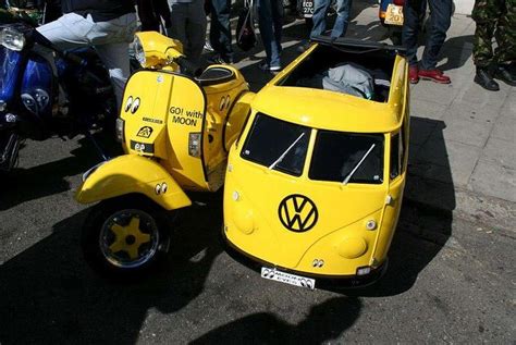 Another Vespa Scooter With Vw Microbus Sidecar Piaggio Scooter