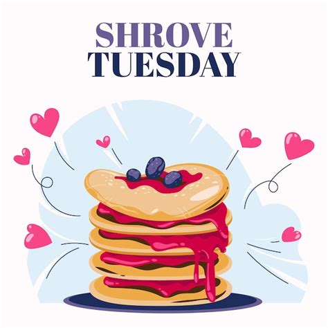 Happy Pancake Day O Shrove Tuesday Concepto Con Pancake Y Frutas