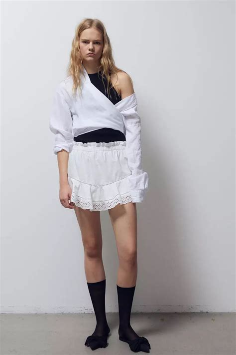 Buy H M Broderie Anglaise Paper Bag Skirt 2024 Online ZALORA Philippines