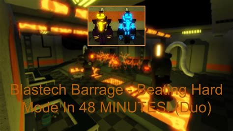 Blastech Barrage Beating Hard Mode Duo Roblox Tower Heroes YouTube