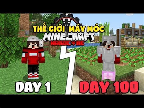 1 KienRic Tóm Tắt 100 Ngày Minecraft Thế Giới Máy Móc Sinh Tồn Siêu