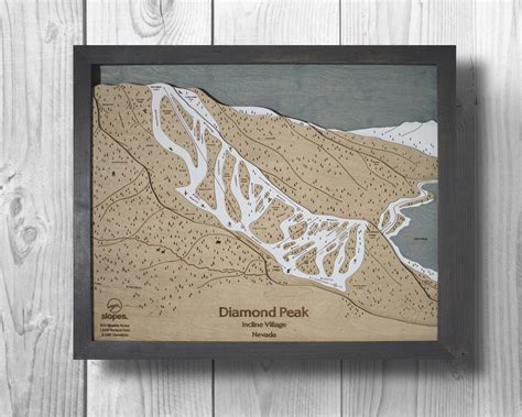 Diamond Peak Ski Trail Map | 3D Wooden Ski Resort Art