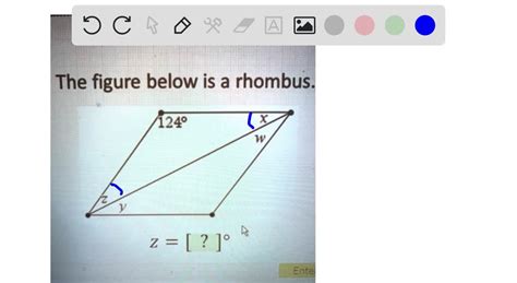 SOLVED The Figure Below Is A Rhombus W The Figure Below Is A