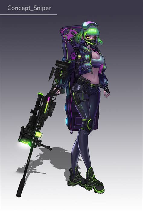 Artstation Cyberpunk Style Sniper