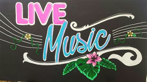 Live music chalkboard sign | Chalkboard art, Sign art, Chalkboard signs