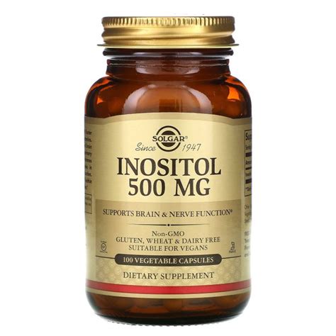 Solgar Inositol Vegan 500 Mg 100 Capsules Green Market Maroc