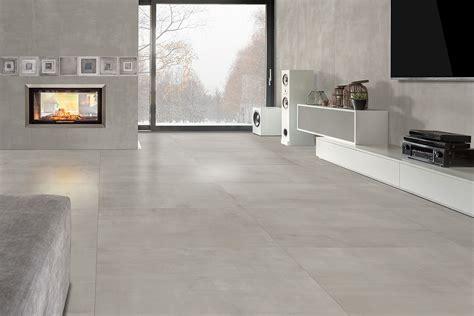 Concrete Effect Floor Tiles Pearl Ecn X