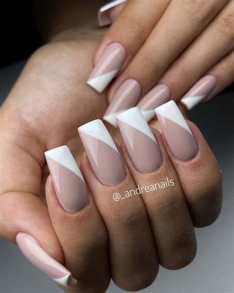 46 Cute Acrylic Nail Designs Youll Want To Try Today White Tip