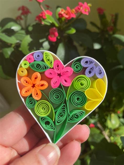 Quilled Magnet Quilling Paper Magnets Handmade Magnet Quilled Flower