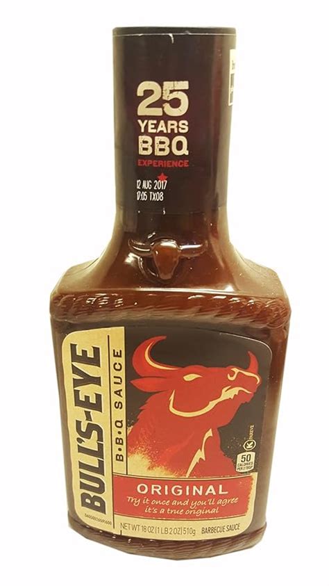 Amazon.com : Bull's Eye Original Barbecue Sauce - 18 oz (Pack of 12 ...