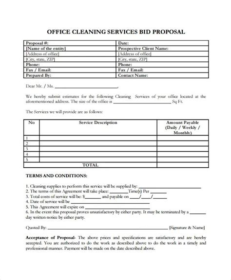 Free Template For Proposal To Provide Service