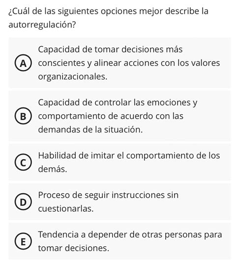 Cul De Las Siguientes Opciones Mejor Describe Studyx