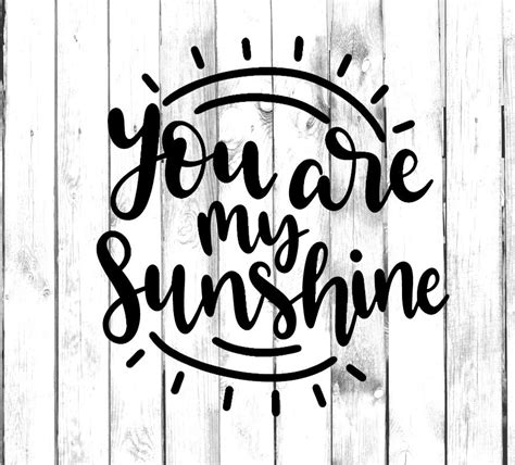 You Are My Sunshine Di Cut Decal Yeti/tumbler/water | Etsy