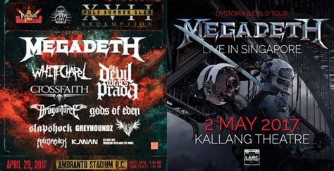 Megadeth confirmed Dystopia World Tour in Manila and Singapore