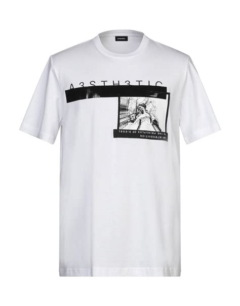 Diesel Cotton T Shirt In White For Men Lyst