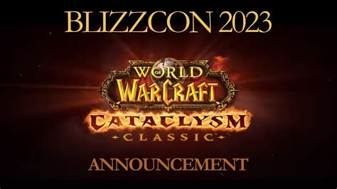 Blizzcon 2023 Wow Classic Cataclysm Announcement Youtube