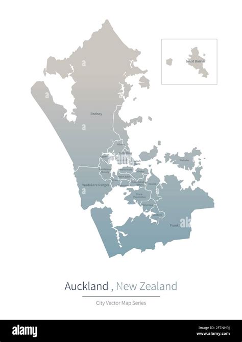 Mapa De Auckland Mapa Vectorial De La Ciudad Más Importante De Nueva