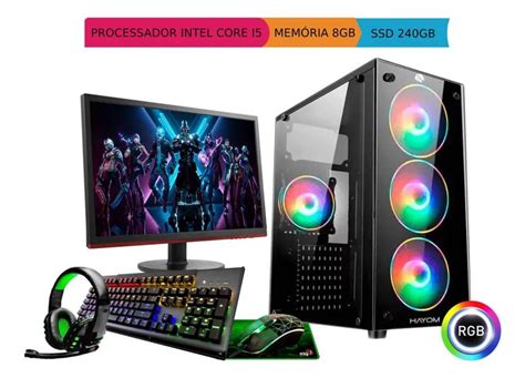 Computador Gamer Completo Intel Core I Gb Ssd Gb Monitor E Kit