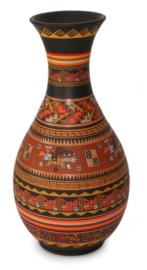 Unicef Market Inca Ceramic Bird Decorative Handmade Vase Awqalli