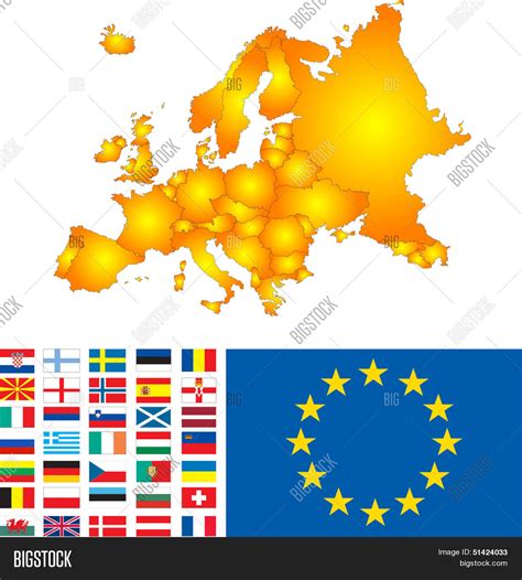 Europe Map Flags Vector & Photo (Free Trial) | Bigstock