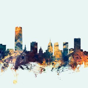 Oklahoma City Skyline Digital Art by Michael Tompsett - Fine Art America