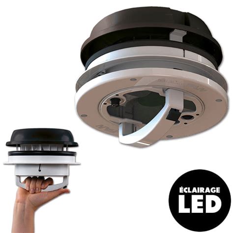 A Rateurs De Toit Maxxair Maxxfan Dome Plus Noir Led Pour Camping Car