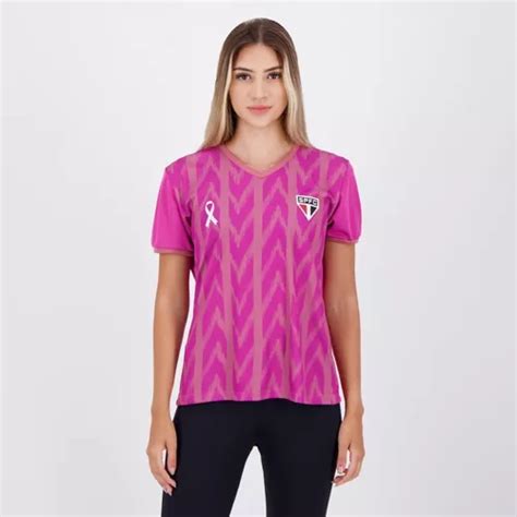 Camisa São Paulo Outubro Rosa Escudo Feminina MercadoLivre