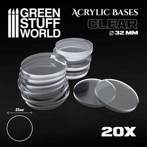 Acrylic Bases Round Mm Clear Doorzichtig Bases Scenery En Zo