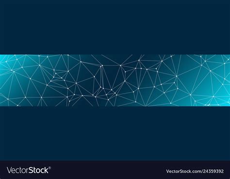 Long banner polygon connections Royalty Free Vector Image