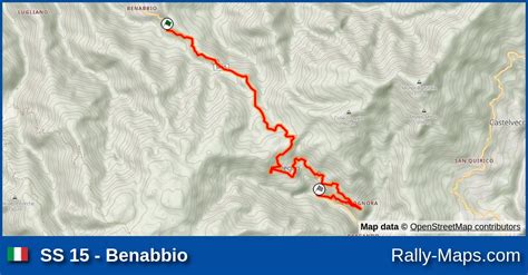 Ss Benabbio Stage Map Rallye Sanremo Wrc Rally Maps