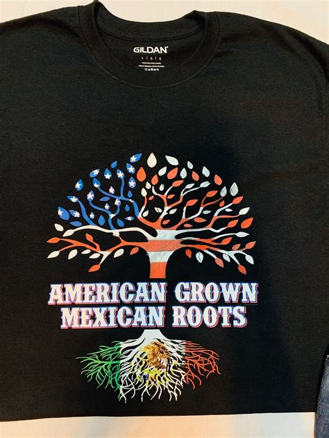 American Grown Mexican Roots Unisex Tshirt Mexican Etsy