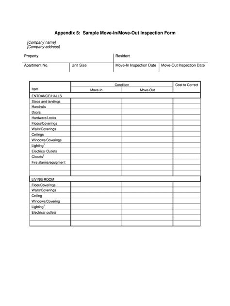 Move Out Inspection Report Form Images And Photos Finder