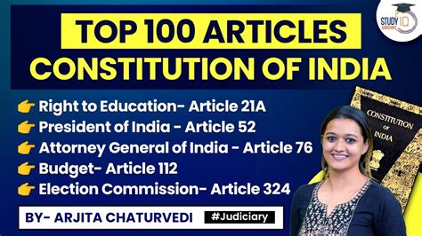 Important Articles Of Indian Constitution Top 100 Articles Indian