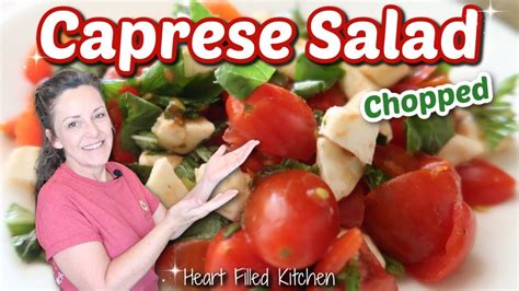 Chopped Caprese Salad Recipe Salad Recipe Youtube