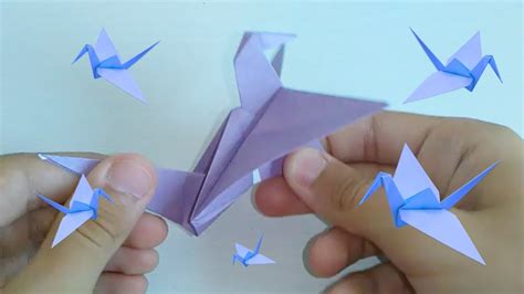 Como Hacer Un P Jaro De Papel Que Mueve Las Alas Grulla De Origami