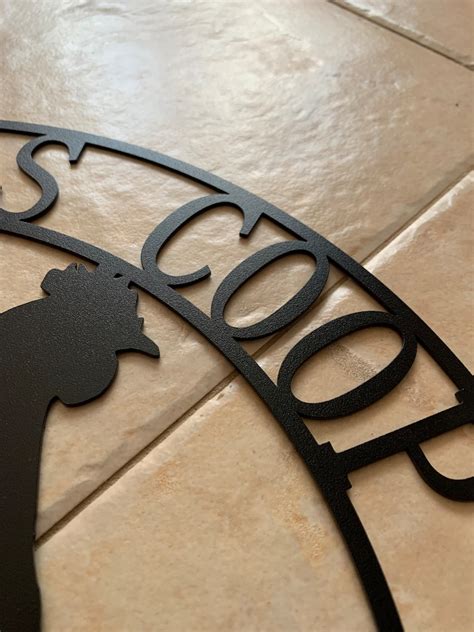 Personalized Metal Chicken Coop Sign Custom Farm Outdoor Etsy